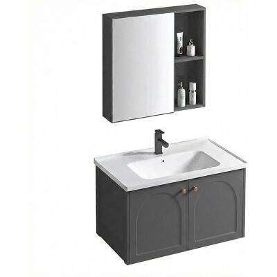REA Un Set Di Mobili Da Bagno Con Lavabo Denver 60cm Grey REA Un Set Di Mobili Da Bagno Con Lavabo Denver 60cm Grey