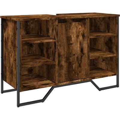 HELLOSHOP26 Mobiletto Salvaspazio Di Design Per Lavabo Da Bagno 91 X 35 X 60 Cm Realizzato In Legno Composito Di Rovere Affumicato 020049580 HELLOSHOP26 Mobiletto Salvaspazio Di Design Per Lavabo Da Bagno 91 X 35 X 60 Cm Realizzato In Legno Composito Di Rovere Affumicato 020049580