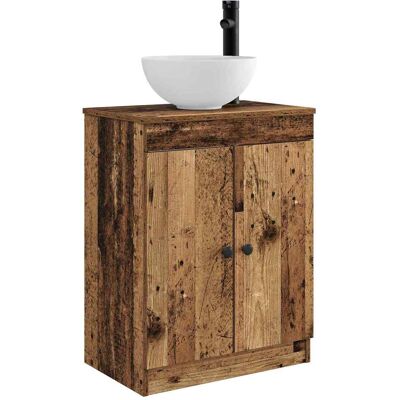 VIDAXL Mobile Da Bagno Con Lavabo Legno Antico 54 X 35 X 83 Cm VIDAXL Mobile Da Bagno Con Lavabo Legno Antico 54 X 35 X 83 Cm