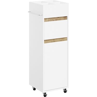 SOBUY Mobile Stretto Con Cassetti Bianco Armadietto Su Ruote Con Porta Asciugamani Credenza Da Bagno In Pannello Di Particelle 33×30×91 Cm Portata Massima 50 Kg Bzr225-wn SOBUY Mobile Stretto Con Cassetti Bianco Armadietto Su Ruote Con Porta Asciugamani Credenza Da Bagno In Pannello Di Particelle 33×30×91 Cm Portata Massima 50 Kg Bzr225-wn