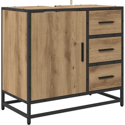 MAISON EXCLUSIVE - Mobile Da Bagno Con Cassetto Rovere Artigianale 65 X 33 X 60 Cm MAISON EXCLUSIVE - Mobile Da Bagno Con Cassetto Rovere Artigianale 65 X 33 X 60 Cm