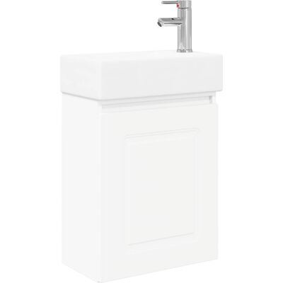 VIDAXL Mobile Bagno Con Rubinetto Bianco 45,5 X 22,5 X 84 Cm VIDAXL Mobile Bagno Con Rubinetto Bianco 45,5 X 22,5 X 84 Cm