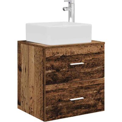 VIDAXL Mobile Lavabo Da Parete Legno Antico 49,5 X 41 X 63 Cm VIDAXL Mobile Lavabo Da Parete Legno Antico 49,5 X 41 X 63 Cm