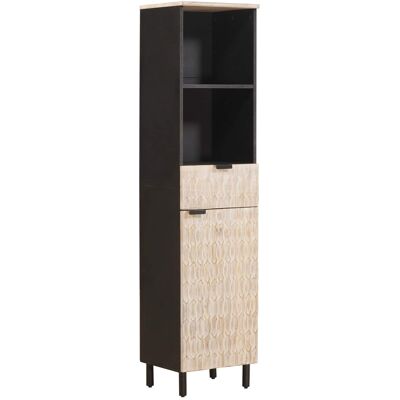 HELLOSHOP26 Mobile Da Bagno Moderno Rettangolare Con Anta E Ripiano 38 X 33 X 160 Cm In Legno Di Mango Nero 020057772 HELLOSHOP26 Mobile Da Bagno Moderno Rettangolare Con Anta E Ripiano 38 X 33 X 160 Cm In Legno Di Mango Nero 020057772