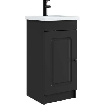 VIDAXL Mobile Da Bagno Con Lavabo Nero 42 X 40 X 84,5 Cm VIDAXL Mobile Da Bagno Con Lavabo Nero 42 X 40 X 84,5 Cm