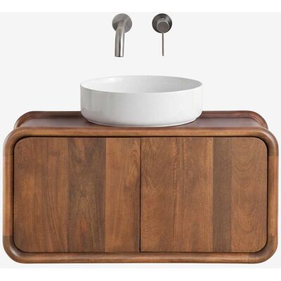 SKLUM Conjunto Di Mobile Bagno Sospeso 90x45 Cm In Legno Di Mango Maupaul SKLUM Conjunto Di Mobile Bagno Sospeso 90x45 Cm In Legno Di Mango Maupaul