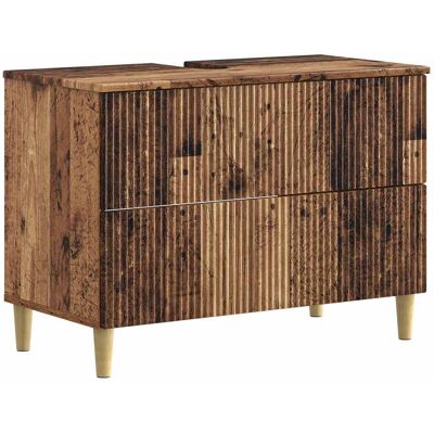 VIDAXL Armadio Per Lavabo Da Bagno Arnhem Legno Antico 82 X 41 X 59 Cm VIDAXL Armadio Per Lavabo Da Bagno Arnhem Legno Antico 82 X 41 X 59 Cm