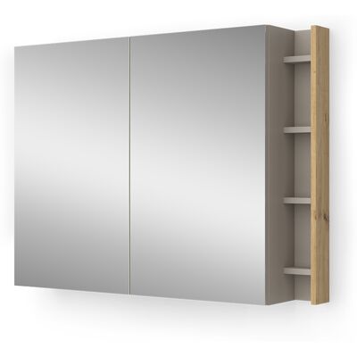 Vicco Specchio Contenitore Bagno Edelin, Cachemire, 100 X 75 Cm Con Ripiani, Vicco Specchio Contenitore Bagno Edelin, Cachemire, 100 X 75 Cm Con Ripiani,