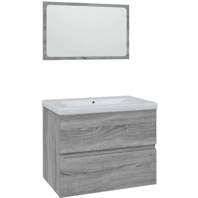 HELLOSHOP26 Mobiletto Da Bagno Pratico Con Specchio E Vano Contenitore 60 X 38,5 X 45 Cm Legno Composito Grigio 020055335 HELLOSHOP26 Mobiletto Da Bagno Pratico Con Specchio E Vano Contenitore 60 X 38,5 X 45 Cm Legno Composito Grigio 020055335