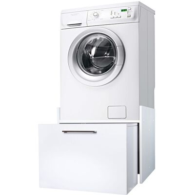 NEGRARI Mobile Alza Lavatrice Con Cassetto Estraibile "komodo" Bianco 69x65x59 Cm NEGRARI Mobile Alza Lavatrice Con Cassetto Estraibile "komodo" Bianco 69x65x59 Cm
