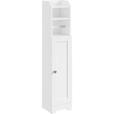 SOBUY Mobiletto Portarotolo 1 Porta Bianco 20x18x95cm Moderno Frg177-ii-w SOBUY Mobiletto Portarotolo 1 Porta Bianco 20x18x95cm Moderno Frg177-ii-w
