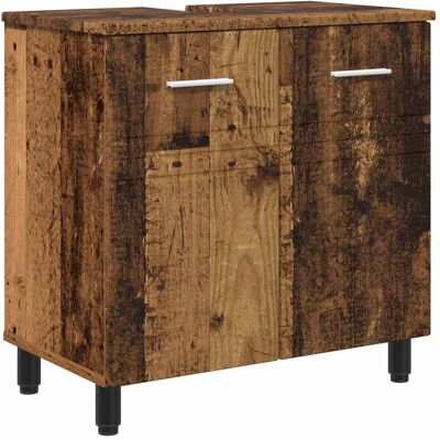 VIDAXL Mobiletto Da Bagno Legno Antico 60 X 35 X 60 Cm VIDAXL Mobiletto Da Bagno Legno Antico 60 X 35 X 60 Cm