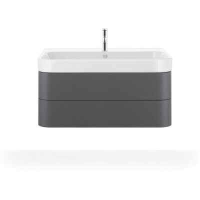 Duravit Happy D.2 Plus Mobile lavabo a parete - Grafite Supermatt - 97,5x49 cm Duravit Happy D.2 Plus Mobile lavabo a parete - Grafite Supermatt - 97,5x49 cm