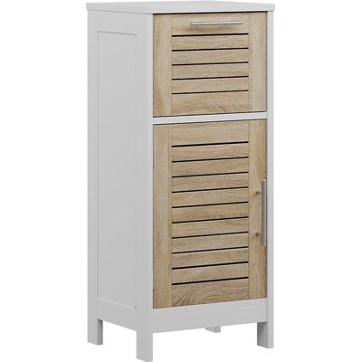 Vicco Mobiletto Bagno Looma, Bianco/quercia, 35 X 80 Cm Con 1 Cassetto, Vicco Mobiletto Bagno Looma, Bianco/quercia, 35 X 80 Cm Con 1 Cassetto,