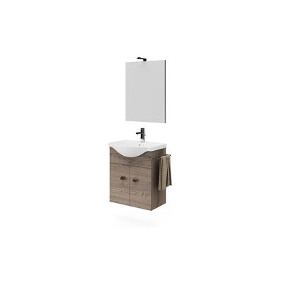 MARCA Mobile Bagno Zaffiro 2a 55 Noce Americano MARCA Mobile Bagno Zaffiro 2a 55 Noce Americano
