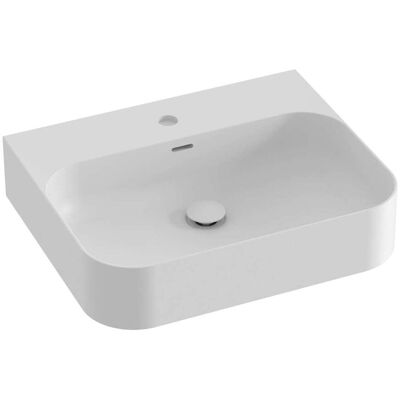 RAVAK Ceramic - Lavabo 55x45 Cm, Con Troppopieno E Foro Per Miscelatore, Bianco Opaco Xjx0e155006 RAVAK Ceramic - Lavabo 55x45 Cm, Con Troppopieno E Foro Per Miscelatore, Bianco Opaco Xjx0e155006