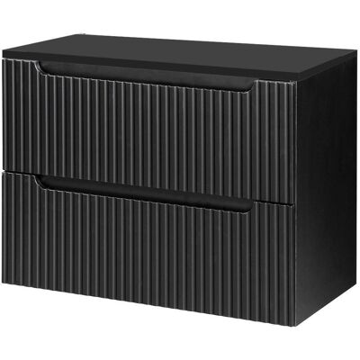 HELLOSHOP26 Mobile Sottolavabo Bagno Portaoggetti Di Design Con 2 Cassetti 81 X 60 X 40 Cm Nero 030010011 HELLOSHOP26 Mobile Sottolavabo Bagno Portaoggetti Di Design Con 2 Cassetti 81 X 60 X 40 Cm Nero 030010011