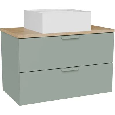 Unique Mobile Bagno Sospeso Con Lavabo Da Appoggio Quadrato Verde Mandorla L80 Cm – Avoreli Unique Mobile Bagno Sospeso Con Lavabo Da Appoggio Quadrato Verde Mandorla L80 Cm – Avoreli