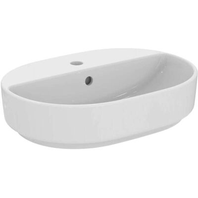Ideal Standard I.life O - Lavabo Da Appoggio 55x40 Cm, Con Troppopieno E Foro Per Miscelatore, Bianco T573401 Ideal Standard I.life O - Lavabo Da Appoggio 55x40 Cm, Con Troppopieno E Foro Per Miscelatore, Bianco T573401