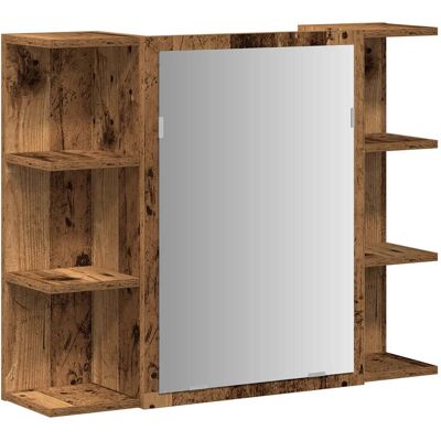 HELLOSHOP26 Mobiletto A Specchio Moderno Per Bagno 80 X 20,5 X 64 Cm Ampio Vano Contenitore Finitura Liscia Effetto Legno Anticato 020050720 HELLOSHOP26 Mobiletto A Specchio Moderno Per Bagno 80 X 20,5 X 64 Cm Ampio Vano Contenitore Finitura Liscia Effetto Legno Anticato 020050720