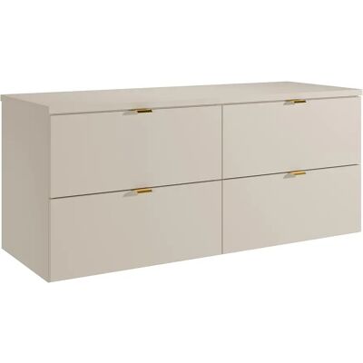 Unique Mobile Sotto Lavabo Sospeso Con Ripiano Beige 120 Cm - Lavena Unique Mobile Sotto Lavabo Sospeso Con Ripiano Beige 120 Cm - Lavena
