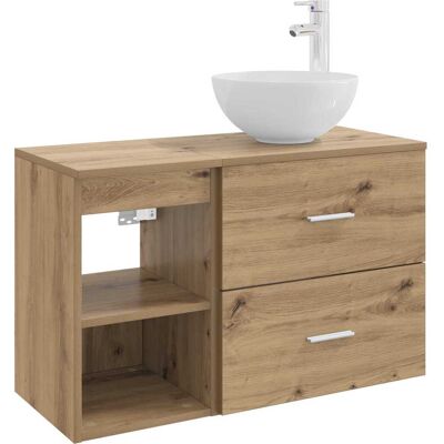 VIDAXL Set Di Mobili Per Il Bagno 2 Pcs Rovere Artigianale VIDAXL Set Di Mobili Per Il Bagno 2 Pcs Rovere Artigianale
