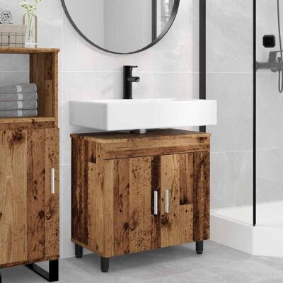 VIDAXL Mobiletto Da Bagno Legno Antico 60 X 35 X 60 Cm VIDAXL Mobiletto Da Bagno Legno Antico 60 X 35 X 60 Cm