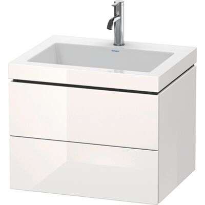 Duravit L-Cube Set lavabo da appoggio a parete - Grigio Supermatt Duravit L-Cube Set lavabo da appoggio a parete - Grigio Supermatt