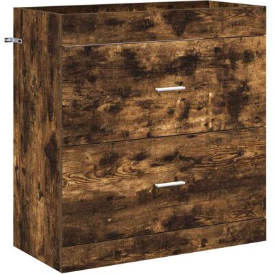 VIDAXL Mobiletto Da Bagno Sotto Lavabo Rovere Fumo 78,5 X 37,5 X 81 Cm VIDAXL Mobiletto Da Bagno Sotto Lavabo Rovere Fumo 78,5 X 37,5 X 81 Cm