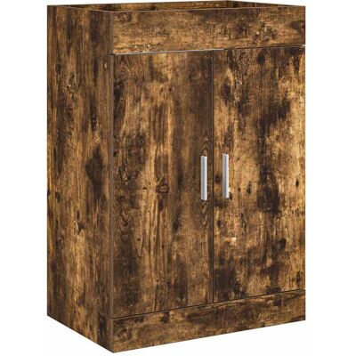 VIDAXL Mobiletto Da Bagno Sotto Lavabo Rovere Fumo 78,5 X 37,5 X 81 Cm VIDAXL Mobiletto Da Bagno Sotto Lavabo Rovere Fumo 78,5 X 37,5 X 81 Cm