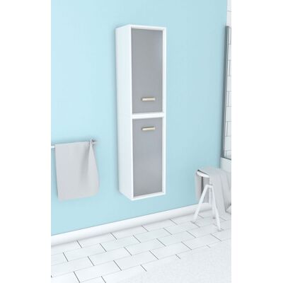 AURLANE Appeso In Colonna Bagno Scandinavo Bianco - H150xp25xl35cm - Nordik Aska AURLANE Appeso In Colonna Bagno Scandinavo Bianco - H150xp25xl35cm - Nordik Aska