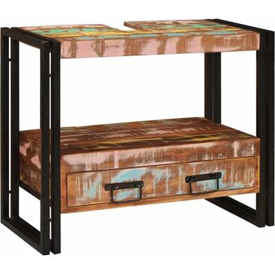 HELLOSHOP26 Mobiletto Moderno Con Cassetto 71 X 33 X 58 Cm Pratico E Resistente In Ferro Nero 020058001 HELLOSHOP26 Mobiletto Moderno Con Cassetto 71 X 33 X 58 Cm Pratico E Resistente In Ferro Nero 020058001