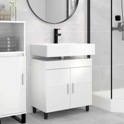 VIDAXL Mobiletto Da Bagno Bianco Lucido 60 X 35 X 60 Cm VIDAXL Mobiletto Da Bagno Bianco Lucido 60 X 35 X 60 Cm
