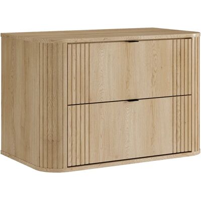 Unique Mobile Bagno Sotto Lavabo Sospeso Naturale Chiaro 80 Cm - Filor Unique Mobile Bagno Sotto Lavabo Sospeso Naturale Chiaro 80 Cm - Filor