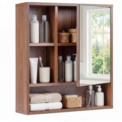 COSTWAY Specchiera Bagno Mobile Mobiletto Armadietto Armadio Pensile Specchio Parete Muro Sospeso Appendere Vano Contenitore Mensola Anta Porta Ripiano Regola COSTWAY Specchiera Bagno Mobile Mobiletto Armadietto Armadio Pensile Specchio Parete Muro Sospeso Appendere Vano Contenitore Mensola Anta Porta Ripiano Regola