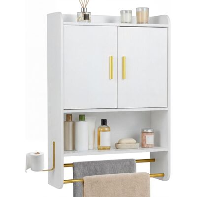 COSTWAY Pensile Mobiletto Armadietto Mobile Armadio Bagno Cucina Sospeso Appendere Lavanderia Salvaspazio A Parete Muro Ripiano Regolabile 2 Ante Portasciugam COSTWAY Pensile Mobiletto Armadietto Mobile Armadio Bagno Cucina Sospeso Appendere Lavanderia Salvaspazio A Parete Muro Ripiano Regolabile 2 Ante Portasciugam
