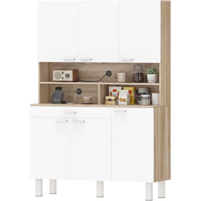 HOMCOM Mobile Dispensa Con Grande Cassetto E Ripiani, Bianco HOMCOM Mobile Dispensa Con Grande Cassetto E Ripiani, Bianco