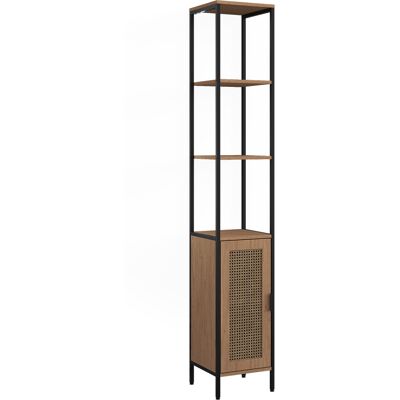 Vicco Mobile Bagno Alto Linara, Rovere/nero, 30 X 180 Cm, Vicco Mobile Bagno Alto Linara, Rovere/nero, 30 X 180 Cm,