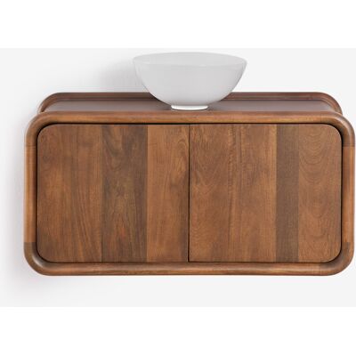 SKLUM Conjunto Di Mobile Bagno Sospeso 90x45 Cm In Legno Di Mango Maupaul SKLUM Conjunto Di Mobile Bagno Sospeso 90x45 Cm In Legno Di Mango Maupaul
