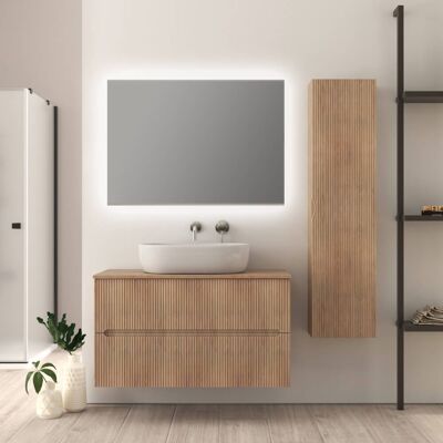 BADEN HAUS Mobile Bagno Rovere Tabacco 100 Cm Cannettato Palermo BADEN HAUS Mobile Bagno Rovere Tabacco 100 Cm Cannettato Palermo