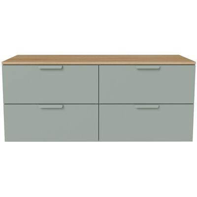 Unique Mobile Sotto Lavabo Sospeso Con Ripiano Verde Acqua L120 Cm - Avoreli Unique Mobile Sotto Lavabo Sospeso Con Ripiano Verde Acqua L120 Cm - Avoreli