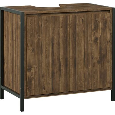 Vicco Mobile Sottolavabo Per Bagno Naola, Quercia/nero, 70 X 65 Cm Con 2 Scomparti Chiusi, Vicco Mobile Sottolavabo Per Bagno Naola, Quercia/nero, 70 X 65 Cm Con 2 Scomparti Chiusi,