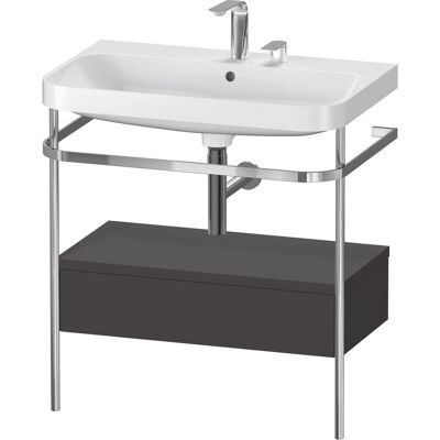 Duravit Happy D.2 Plus Set a forma di C con console in metallo in grigio super opaco Duravit Happy D.2 Plus Set a forma di C con console in metallo in grigio super opaco