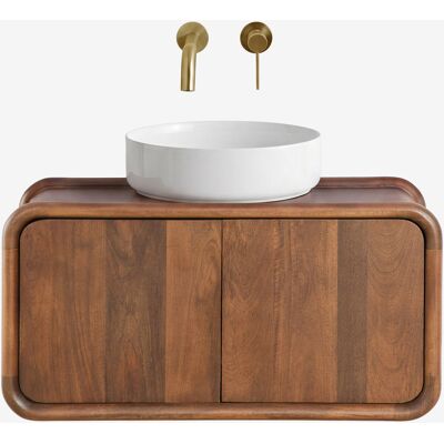 SKLUM Conjunto Di Mobile Bagno Sospeso 90x45 Cm In Legno Di Mango Maupaul SKLUM Conjunto Di Mobile Bagno Sospeso 90x45 Cm In Legno Di Mango Maupaul