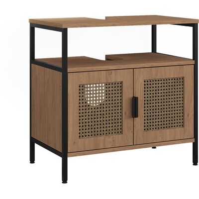Vicco Mobile Sottolavabo Per Bagno Linara, Rovere/nero, 60 X 59 Cm, Vicco Mobile Sottolavabo Per Bagno Linara, Rovere/nero, 60 X 59 Cm,