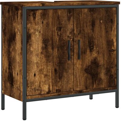 HELLOSHOP26 Mobile Bagno Dal Design Moderno Con Pratico Spazio Contenitivo 60 X 30 X 60 Cm In Legno Di Rovere Affumicato 020049444 HELLOSHOP26 Mobile Bagno Dal Design Moderno Con Pratico Spazio Contenitivo 60 X 30 X 60 Cm In Legno Di Rovere Affumicato 020049444