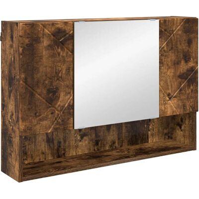 HELLOSHOP26 Armadietto Con Specchio Moderno Pratico Contenitore Bagno 80 X 17 X 55 Cm In Legno Multistrato Rovere Fumo 020052862 HELLOSHOP26 Armadietto Con Specchio Moderno Pratico Contenitore Bagno 80 X 17 X 55 Cm In Legno Multistrato Rovere Fumo 020052862
