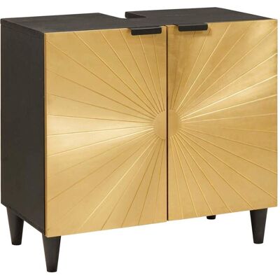 HELLOSHOP26 Mobile Lavabo Moderno Con Ripiano 62 X 33 X 58 Cm Pratico Contenitore Stile Pulito Legno Di Mango Nero 020057763 HELLOSHOP26 Mobile Lavabo Moderno Con Ripiano 62 X 33 X 58 Cm Pratico Contenitore Stile Pulito Legno Di Mango Nero 020057763