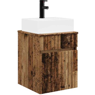 VIDAXL Mobile Lavabo Da Parete Legno Antico 39 X 41 X 62,5 Cm VIDAXL Mobile Lavabo Da Parete Legno Antico 39 X 41 X 62,5 Cm