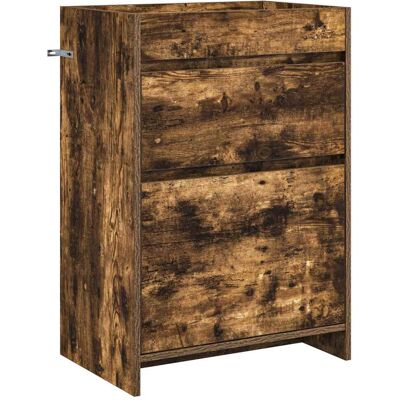 VIDAXL Mobiletto Da Bagno Sotto Lavabo Rovere Fumo 56 X 37,5 X 81 Cm VIDAXL Mobiletto Da Bagno Sotto Lavabo Rovere Fumo 56 X 37,5 X 81 Cm